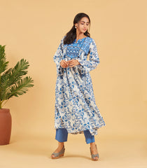 Fresh Spring Blue Cotton Kurta Set