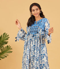 Fresh Spring Blue Cotton Kurta Set