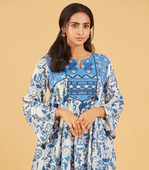 Fresh Spring Blue Cotton Kurta Set