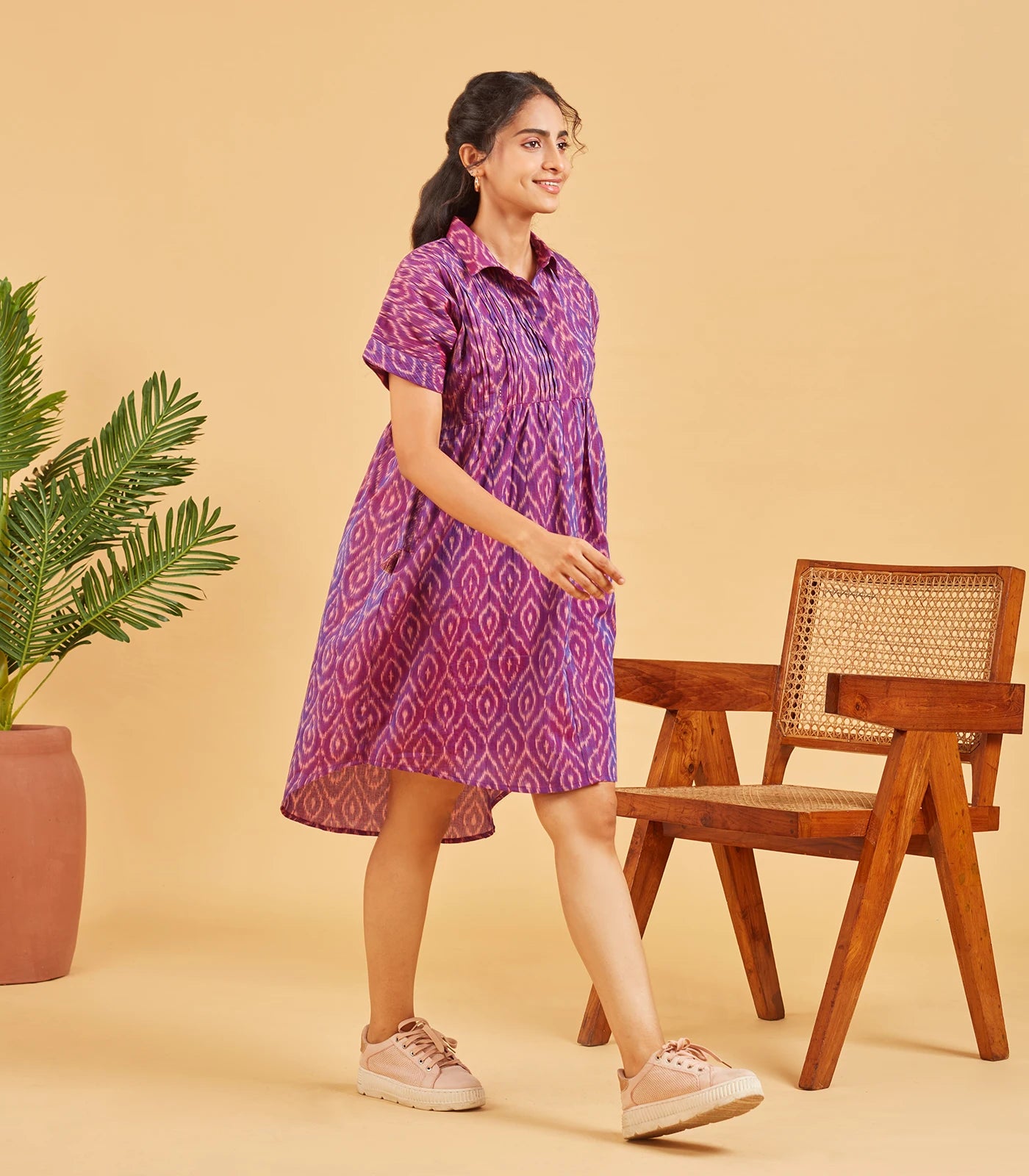 purple ikat dress SIMONE FLOWERS IKAT DRESS Make My Lemonade