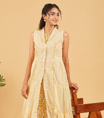 Yellow Layered Tier Dress