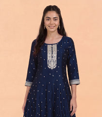 Royal Blue Festive Anarkali Set-RC5685