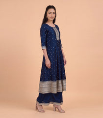 Royal Blue Festive Anarkali Set-RC5685