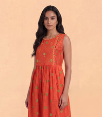 Rust orange casual kurta-RC5741