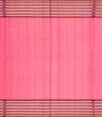 Hot Pink Handloom Silk Cotton Saree With Annam Buttas-Hot Pink