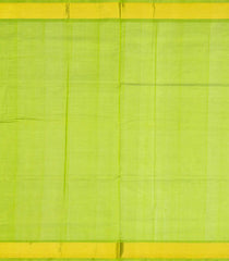 Dark Green Handloom Plain Silk Cotton Saree With Contrast Green Pallu-Dark Green