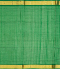 Lemon Yellow Handloom Plain Silk Cotton Saree With Green Pallu-Lime Yellow