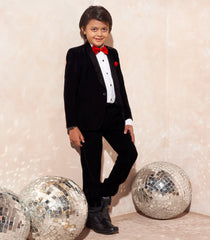 Classic Black kids party wear suit -Black