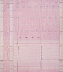 Baby Pink Handloom Chirala Soft Silk Saree With Annam Motifs-Baby Pink