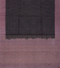 Black Soft Silk Saree With Stripes-Black