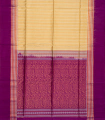 Sandal Handloom Soft Silk Saree With Button Motif Stripes-Sandal