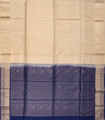 Cream Soft Silk Saree With Mango Motifs-Cream