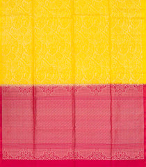 Yellow Handloom Soft Silk Saree With Deer Motifs-Yellow