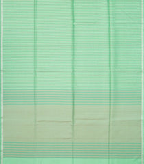 Aquamarine Handloom Soft Silk Saree With Dotted Stripes-Aquamarine