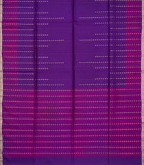 Purple Handloom Soft Silk Saree With Triangle Motifs-Purple