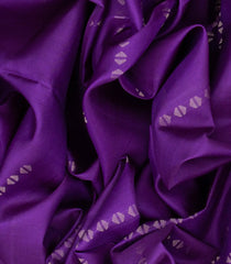 Purple Handloom Soft Silk Saree With Triangle Motifs-Purple