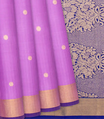 Lavender Handloom Soft Silk saree With Rudraksham Buttas-Lavander