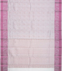 Off White Handloom Soft Silk Saree With Peacock Motifs-Off White