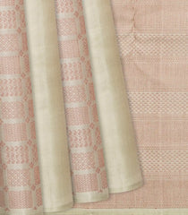 Taupe Handloom Soft Silk Saree With Mango Motifs-Taupe