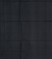 Black Handloom Soft Silk Saree With Munia Buttas-Black