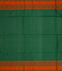 Green Handloom Soft Silk Saree With Stripes-Green