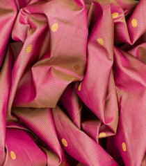 Hot Pink Handloom Soft Silk Saree With Stripes & Buttas-Hot Pink