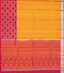 Mustard Handloom Soft Silk Saree With Annam Buttas-Mustard