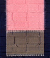 Baby Pink Handloom Soft Silk Saree With Stripes-Baby Pink