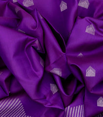 Purple Handloom Soft Silk Saree With Temple Motifs-Purple