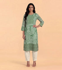 Sage green printed kurta-RC5718