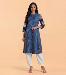Slate blue Abstract printed kurta-RC5714