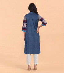 Slate blue Abstract printed kurta-RC5714