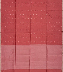 Chestnut Pink Handloom Munga Tussar Silk Saree With Kamalam Motifs-Chestnut Pink