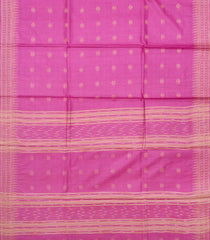 Pink Woven Tussar Silk Saree With Kamalam Motifs-Pink