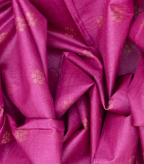 Pink Woven Tussar Silk Saree With Kamalam Motifs-Pink