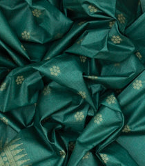 Sea Green Woven Tussar Silk Saree With Kamalam Motifs-Sea Green