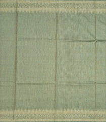 Sea Green Woven Tussar Silk Saree With Cross Buttas-Sea Green