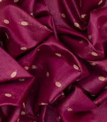 Magenta Handwoven Tussar Silk Saree With Rudraksham Motifs-Magenta