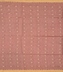 Chestnut Pink Handwoven Tussar Silk Saree With Floral Motifs-Chestnut Pink