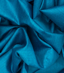 Sky Blue Handwoven Plain Tussar Silk Saree -Sky Blue