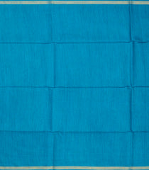 Sky Blue Handwoven Plain Tussar Silk Saree -Sky Blue