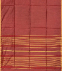 Brown Woven Plain Tussar Silk Saree-Brown