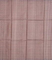 Dark Grey Handloom Tussar Silk Saree With Checks-Dark Grey