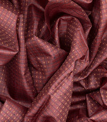 Dusty Pink Handloom Tussar Silk Saree With Checks-Dusty Pink