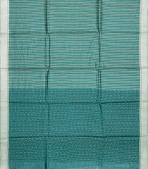 Shadow Green Woven Tussar Silk Saree With Dotted Stripes-Shadow Green