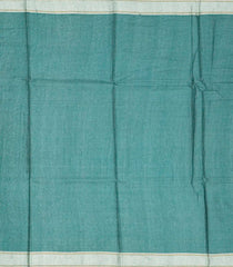 Shadow Green Woven Tussar Silk Saree With Dotted Stripes-Shadow Green