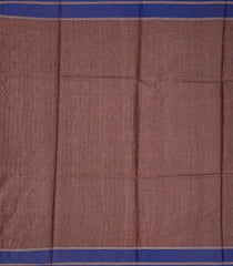 Brown Woven Tussar Silk Saree With Dotted Stripes-Brown