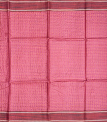 Chestnut Pink Woven Tussar Silk Saree With Dotted Checks-Chestnut Pink