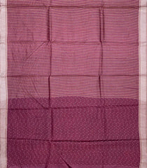 Lilac Woven Tussar Silk Saree With Dotted Stripes-Lilac