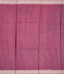 Lilac Woven Tussar Silk Saree With Dotted Stripes-Lilac